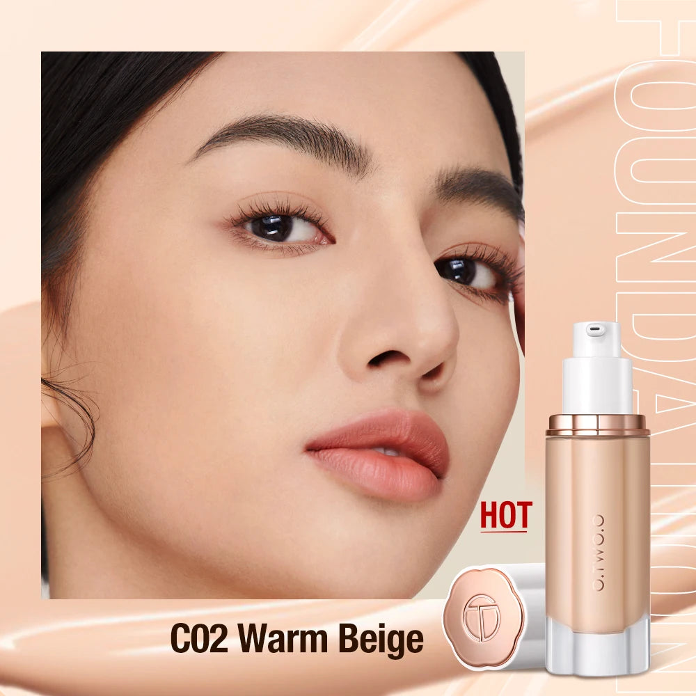 O.TWO.O Liquid Foundation Cream – High Coverage, SPF30 & Waterproof Base (30ml)