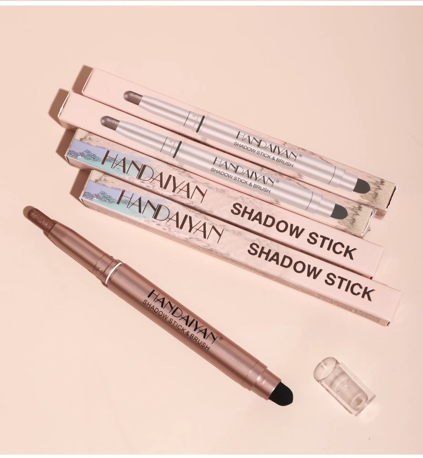 Double-Head Eyeshadow Stick – Shimmer & Matte Cream Pencil (Waterproof, Long-Lasting)