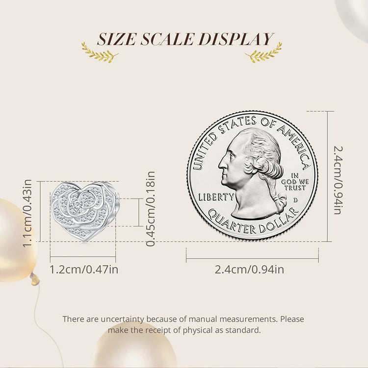 925 Sterling Silver Rainbow Heart Charm β Shine with Every Sparkle