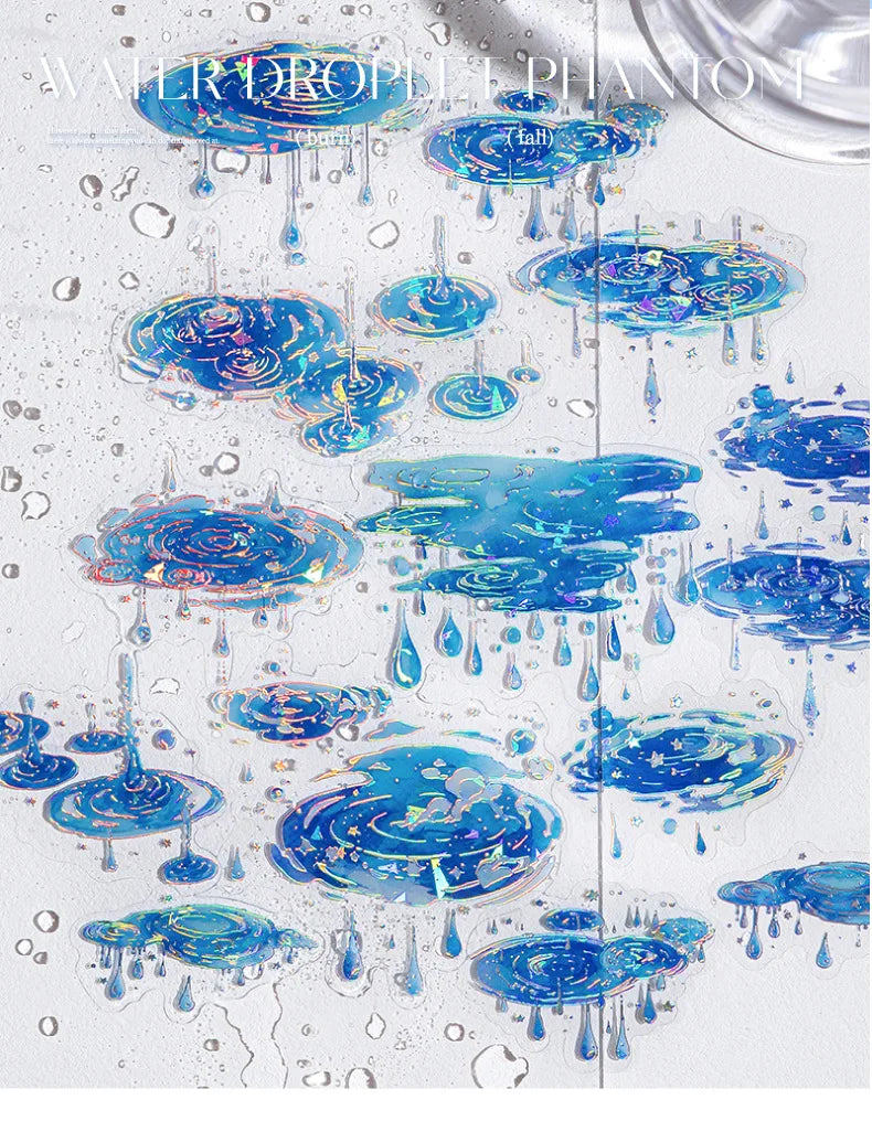 20pcs Kawaii “Boundless Waterspeak” Stickers – Dreamy Decor for Your Journal
