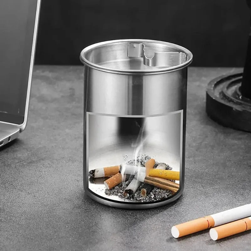 Stainless Steel Ashtray with Lid