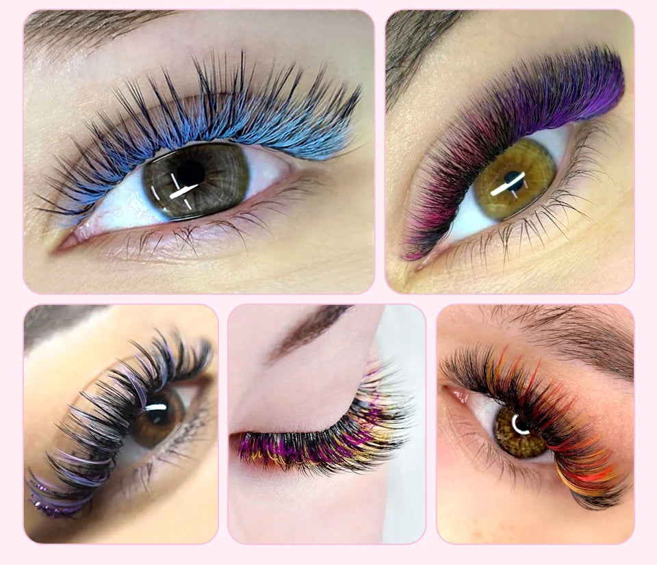 Colored Classic Eyelash Extensions – Soft, Natural & High-Quality Lashes