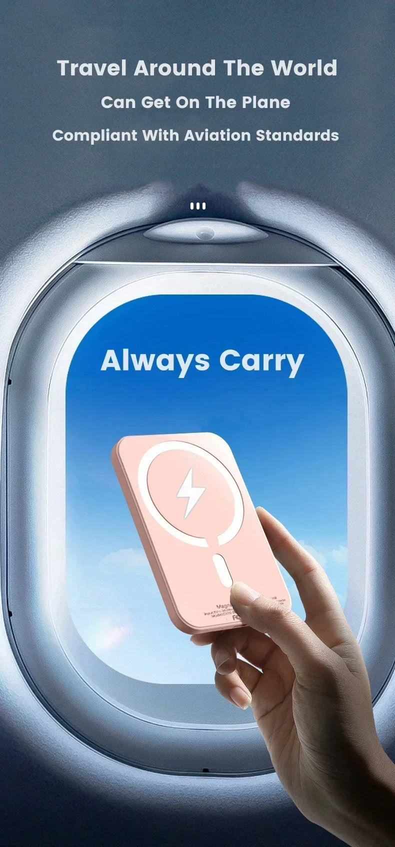 50000mAh Magnetic Wireless Power Bank – Fast Charging Portable Battery Pack