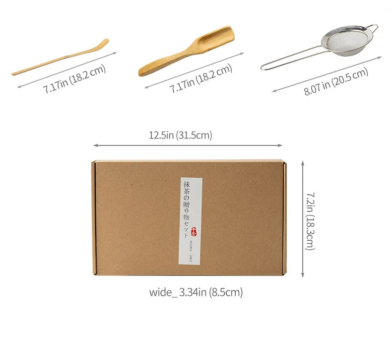 4/5/6PCS Traditional Matcha Tea Set – Bamboo Whisk, Teaspoon, Ceramic Bowl, and Accessories