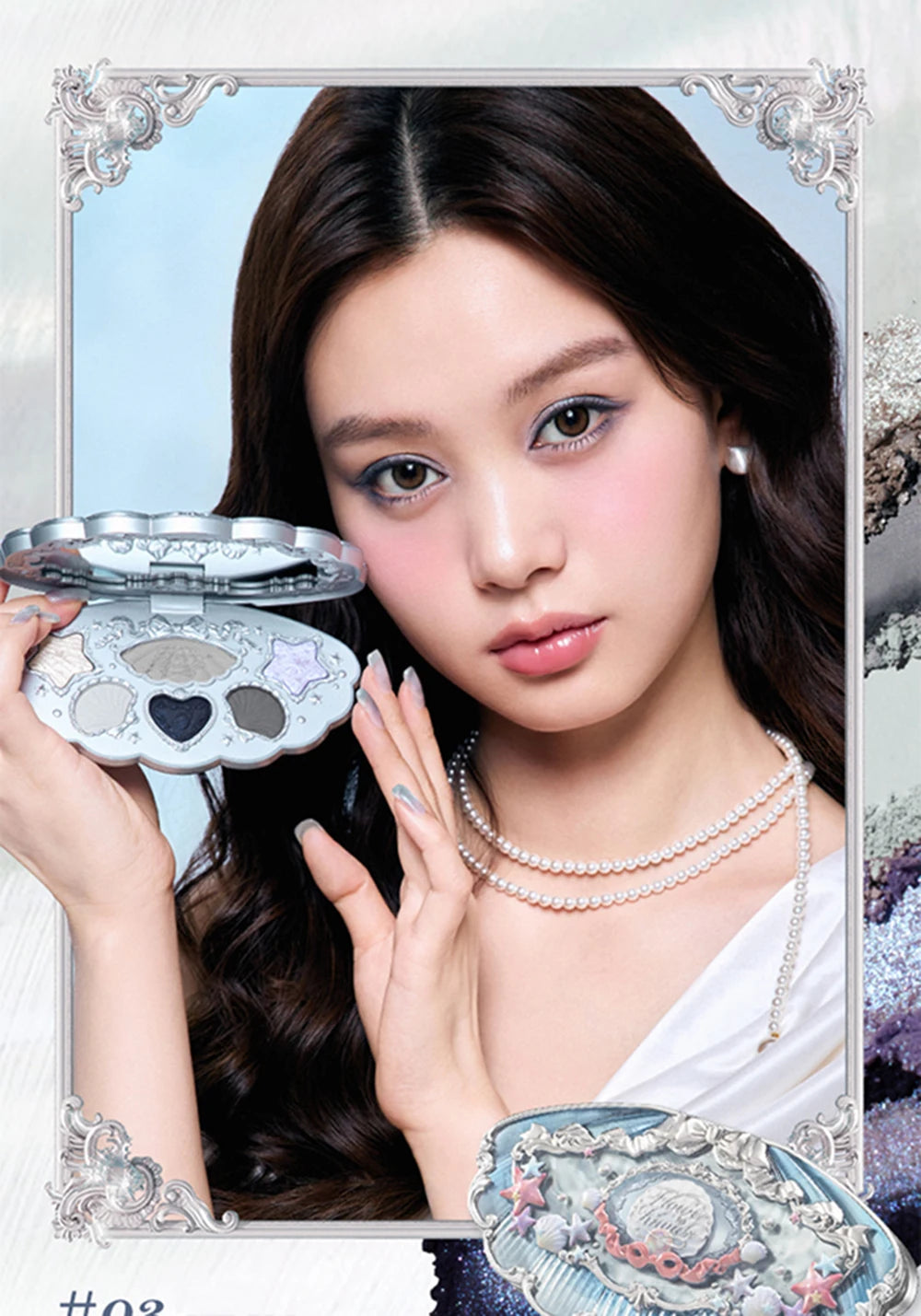 Flower Knows Shell Eyeshadow Palette – 6 Shades of Ocean-Inspired Elegance