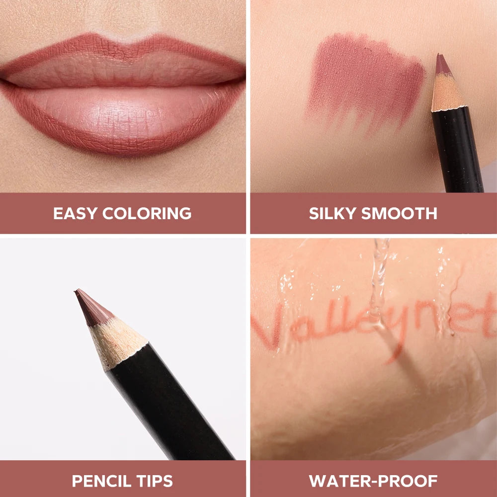 12pcs Matte Silky Lip Liner Set ✨
