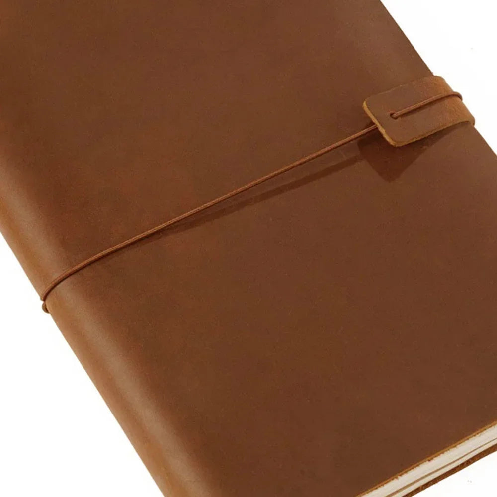 Handmade Genuine Leather Notebook – Vintage Cowhide Diary, Journal & Travel Planner Cover