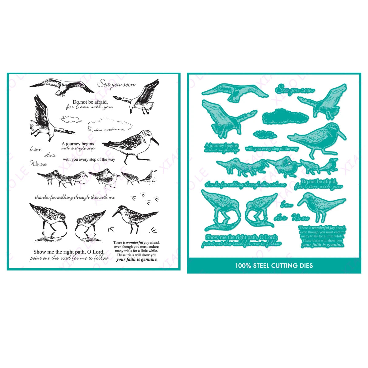 Holiday & Birthday Wishes Metal Cutting Dies – DIY Craft & Scrapbooking Stencils