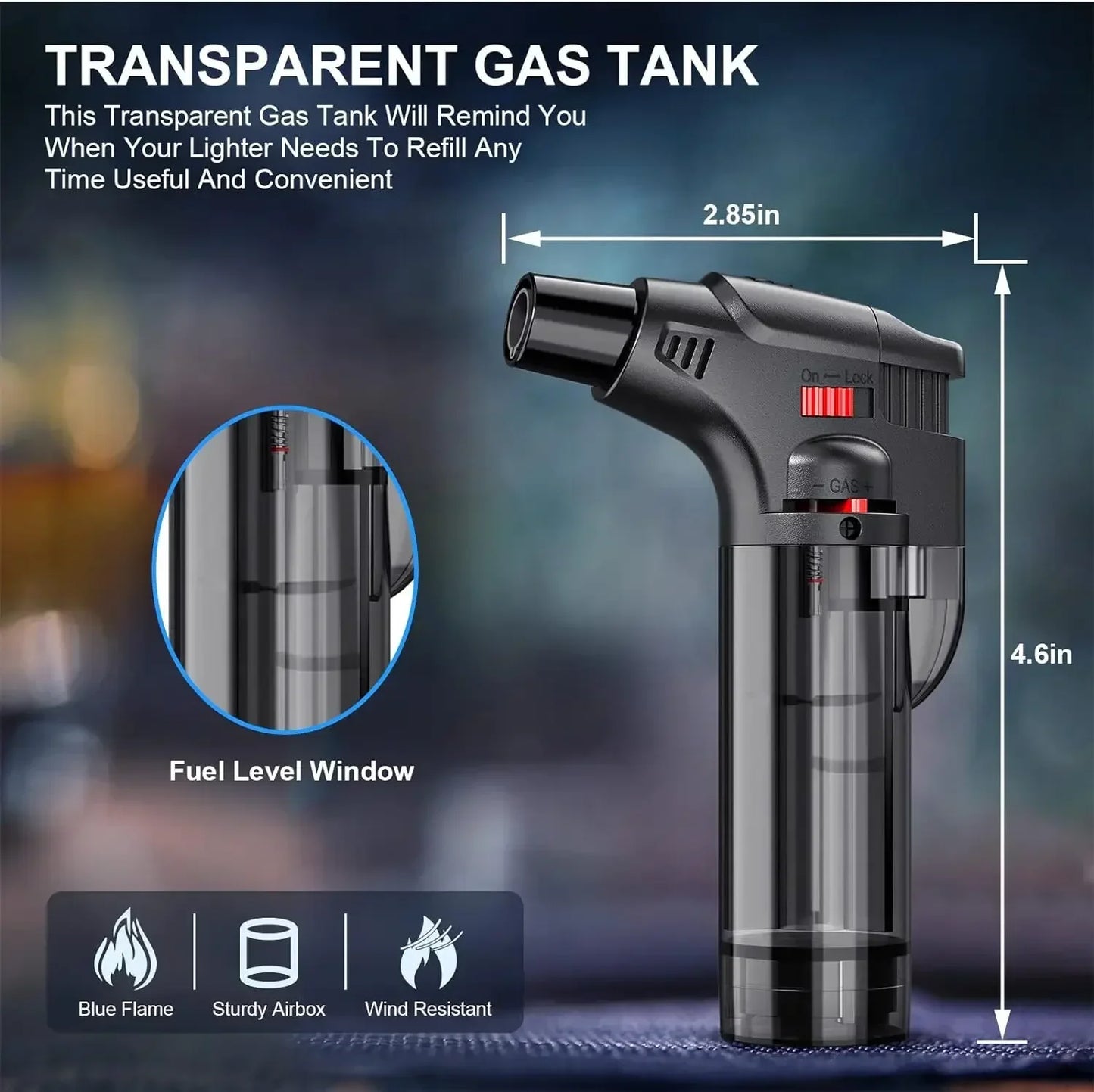 8-Pack Torch Lighters – Windproof Butane Gas Flame Gadgets for Kitchen & Outdoor Use (2025 New)