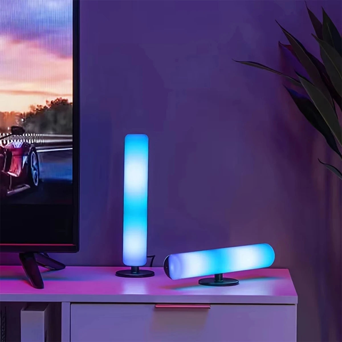 Smart RGB LED Strip Lights with Remote Control – Music Sync Light Bar for Room Atmosphere