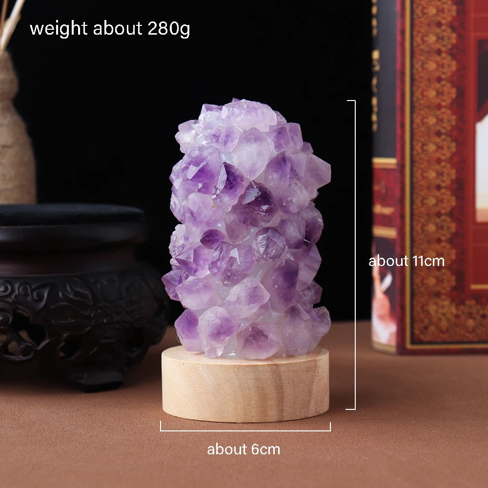 Crystal Wishing Lamp – Natural Amethyst Glow for Calm & Intention
