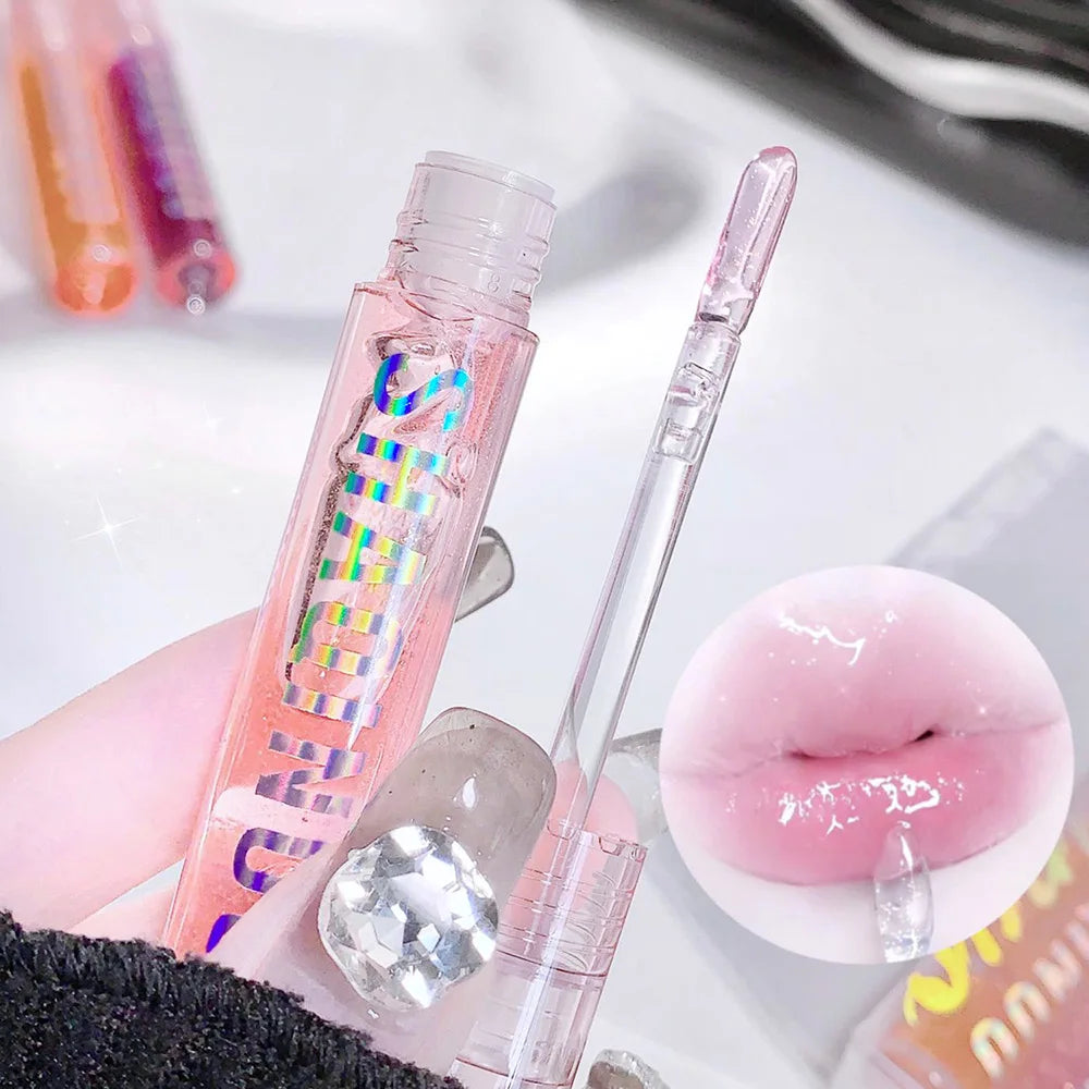4-Piece Jelly Mirror Lip Gloss Set – Shiny, Moisturizing, & Luminous
