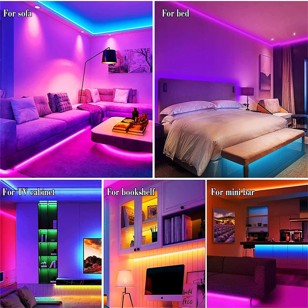 USB 5V RGB LED Strip Lights – TV Backlight with App Control