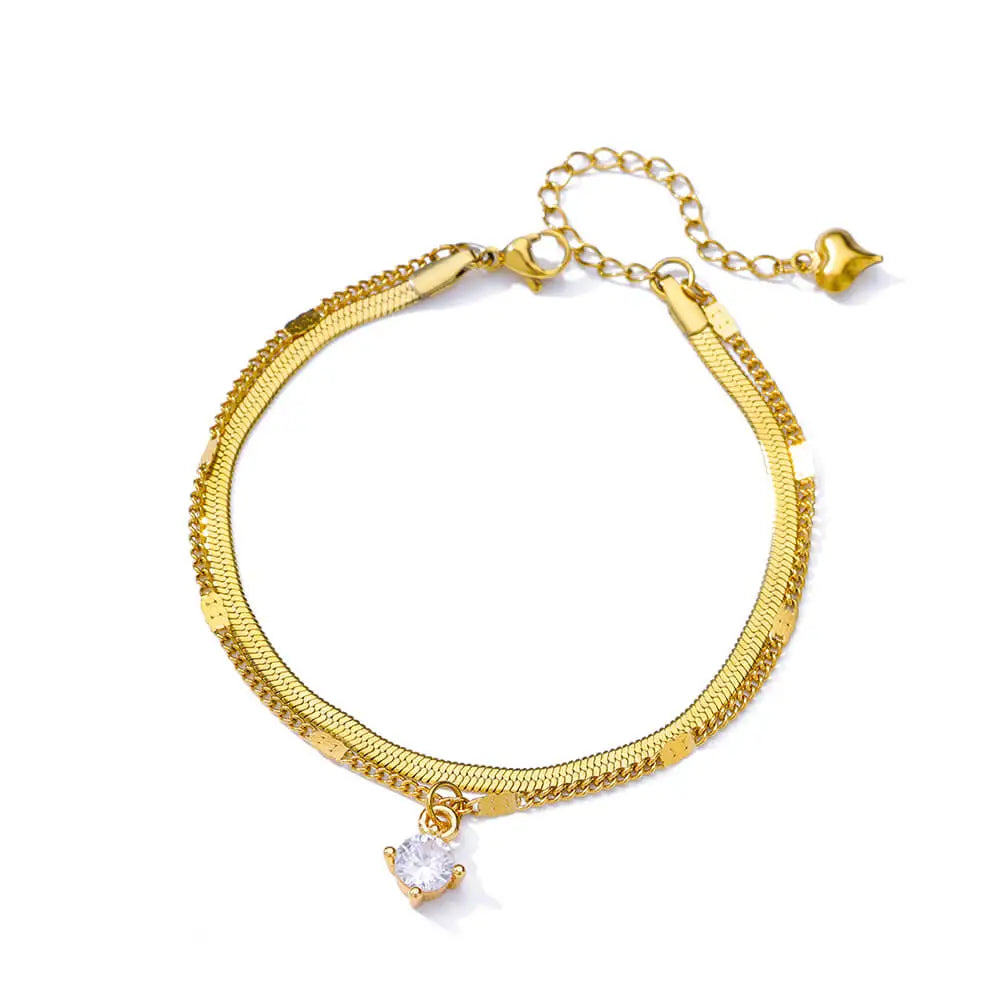 Chunky Figaro Chain Anklet – Unisex Stainless Steel Gold Anklet Jewelry (21+10cm)