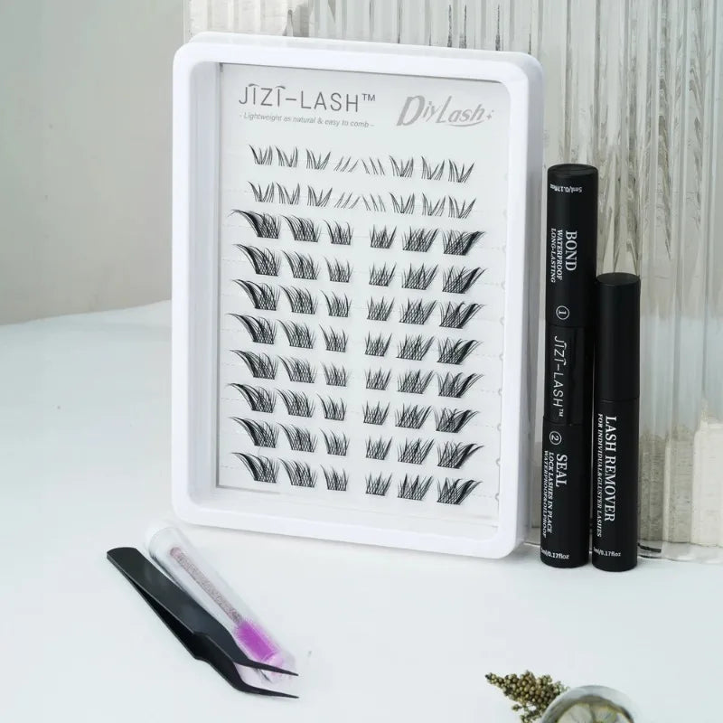 Individual Cluster Eyelashes – C Curl, 3D Mink Style, Wispy & Fluffy