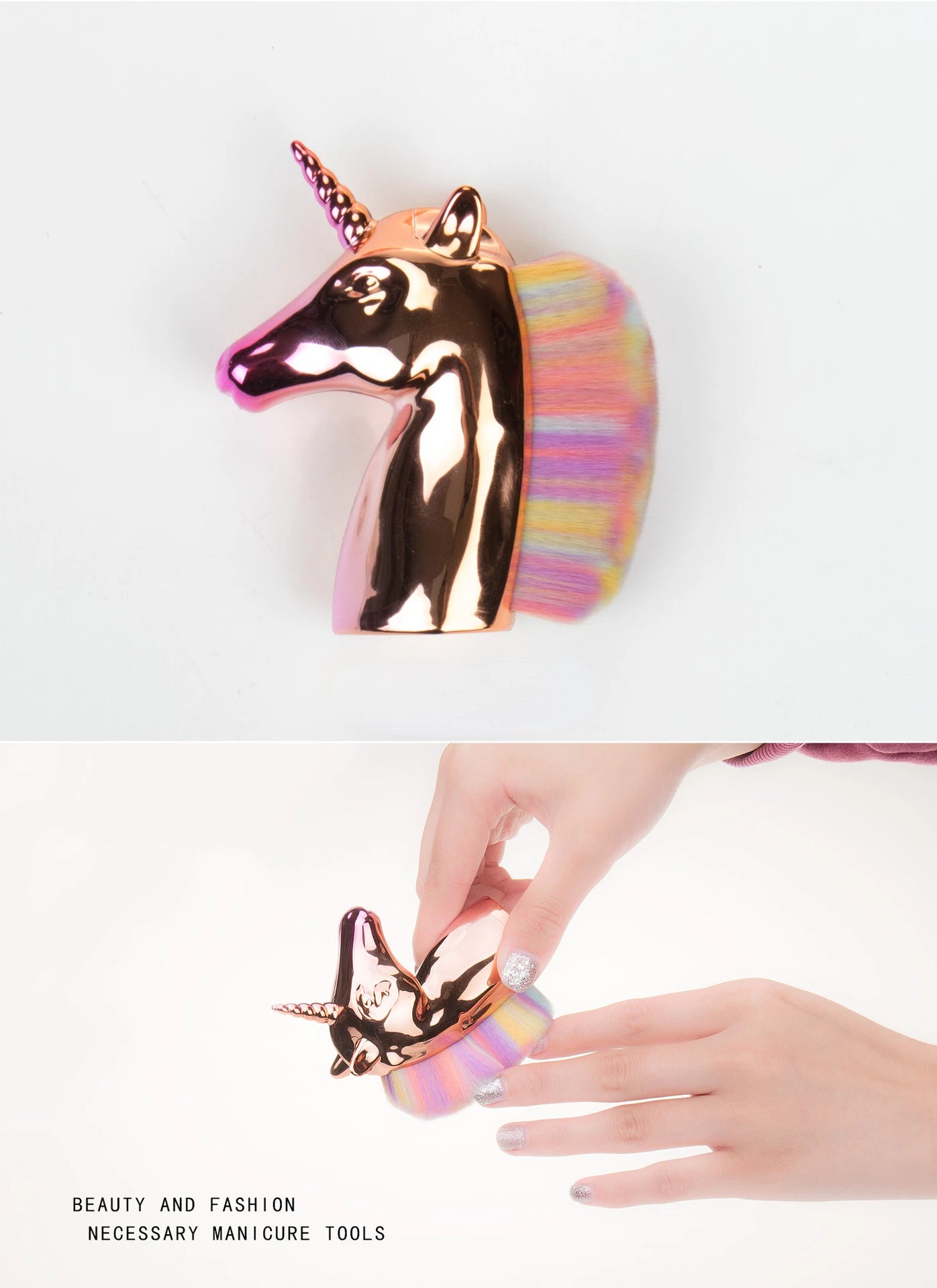 Unicorn Nail Dust Brush – Sparkle & Sweep in Style!