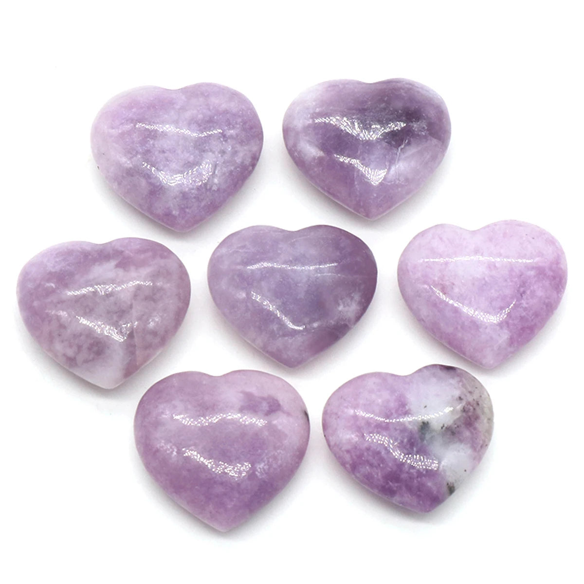 Natural Stone Heart Crystals – Rose Quartz, Amethyst & Gemstone Ornaments