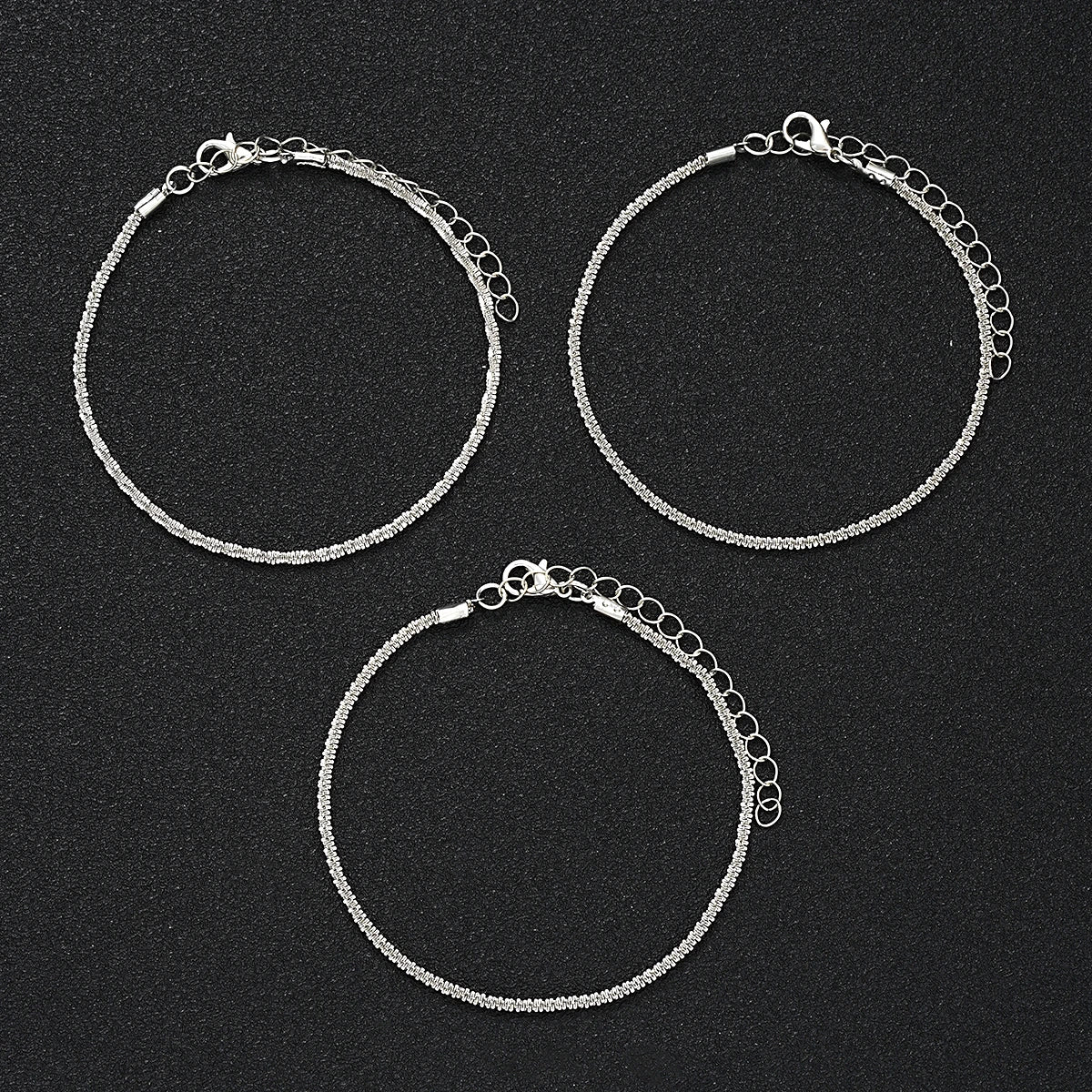 5-Piece Bohemian Pendant Anklet Set – Butterfly, Star, Heart & Pearl Accents