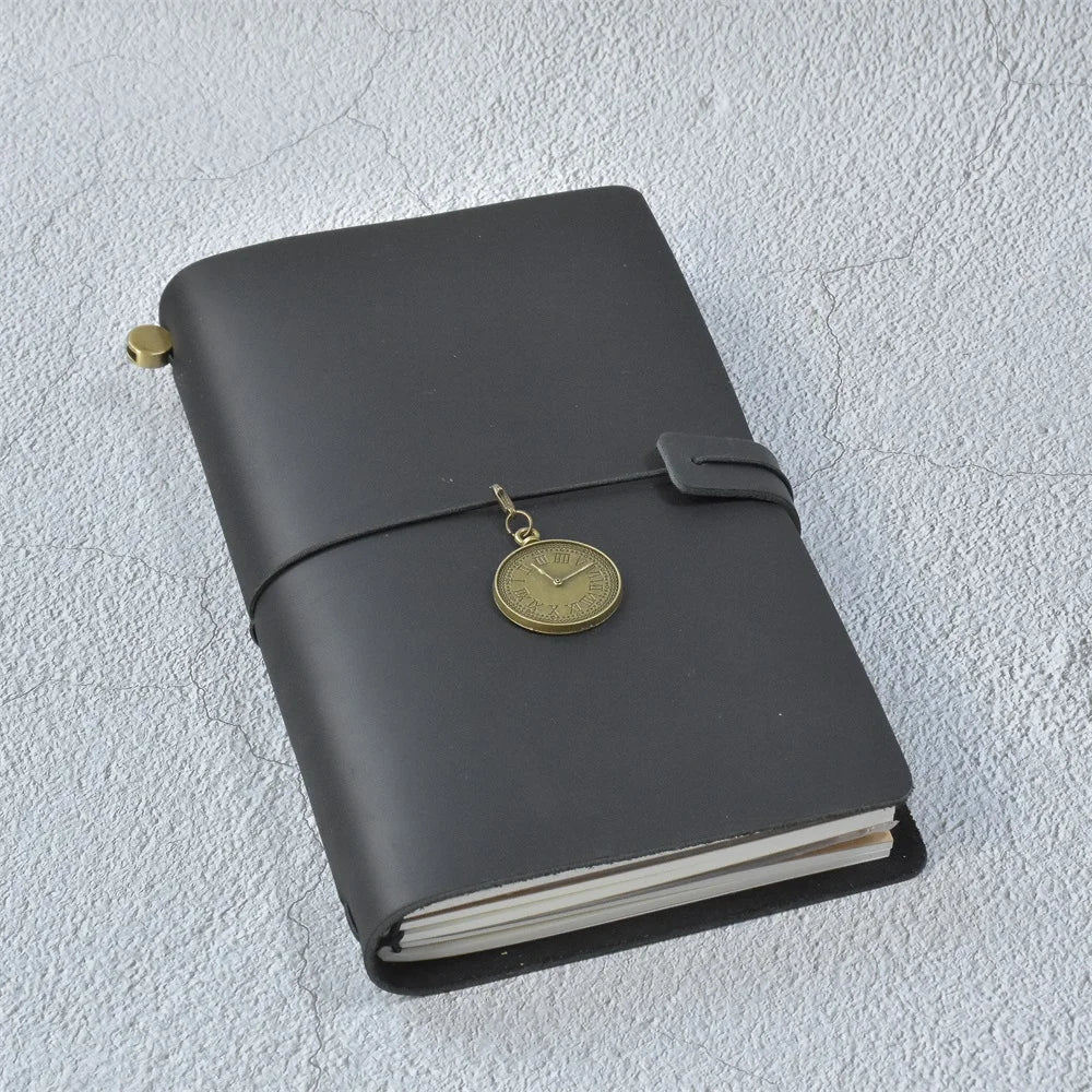 Genuine Leather Refillable Travel Journal – Handmade Retro Diary & Sketchbook