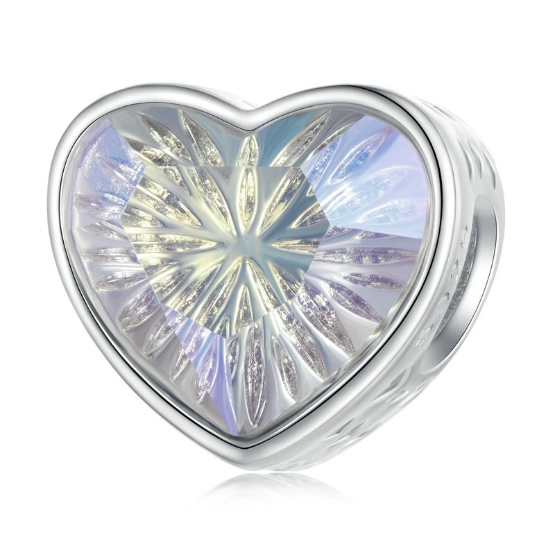 925 Sterling Silver Rainbow Heart Charm β Shine with Every Sparkle