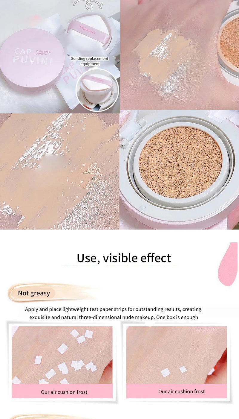 Moisturizing Concealer Air Cushion Foundation – Natural, Long-Lasting & Water-Resistant (13g)