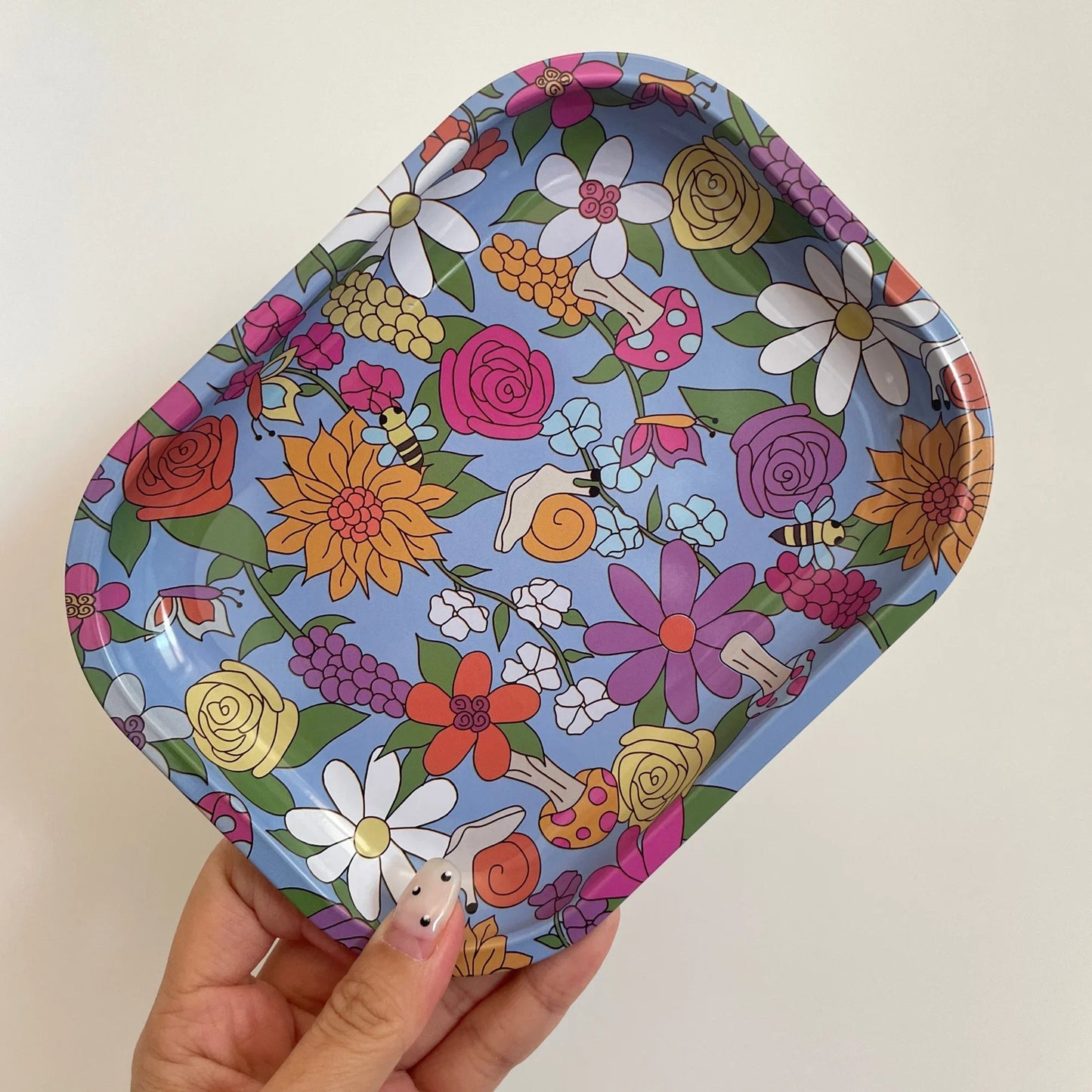 7×5.5 Inch Portable Rolling Tray