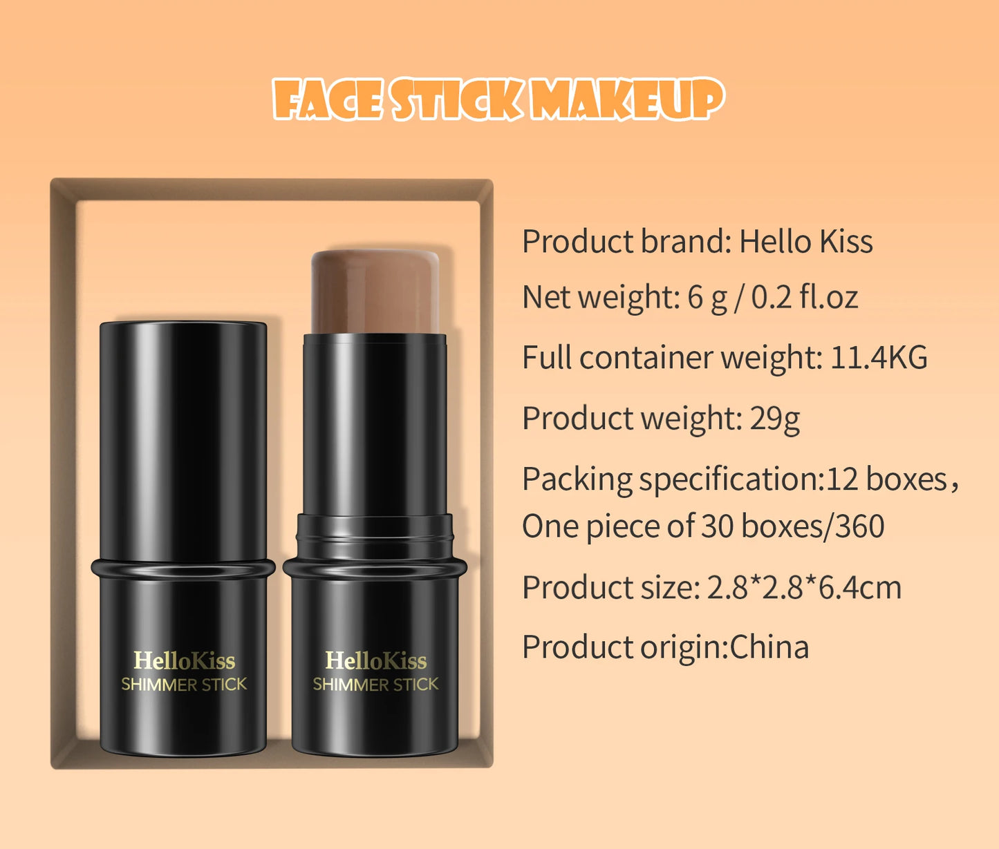 Hello Kiss Face Bronzer & Contour Stick