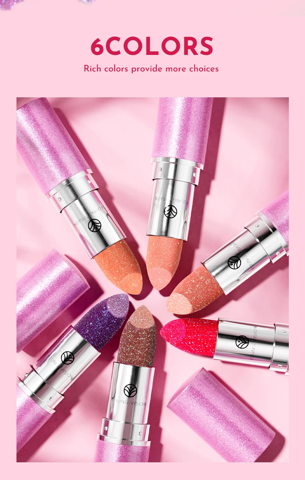 YOUNG VISION Color-Changing Pearl Lipstick – Flash, Glow & Go!