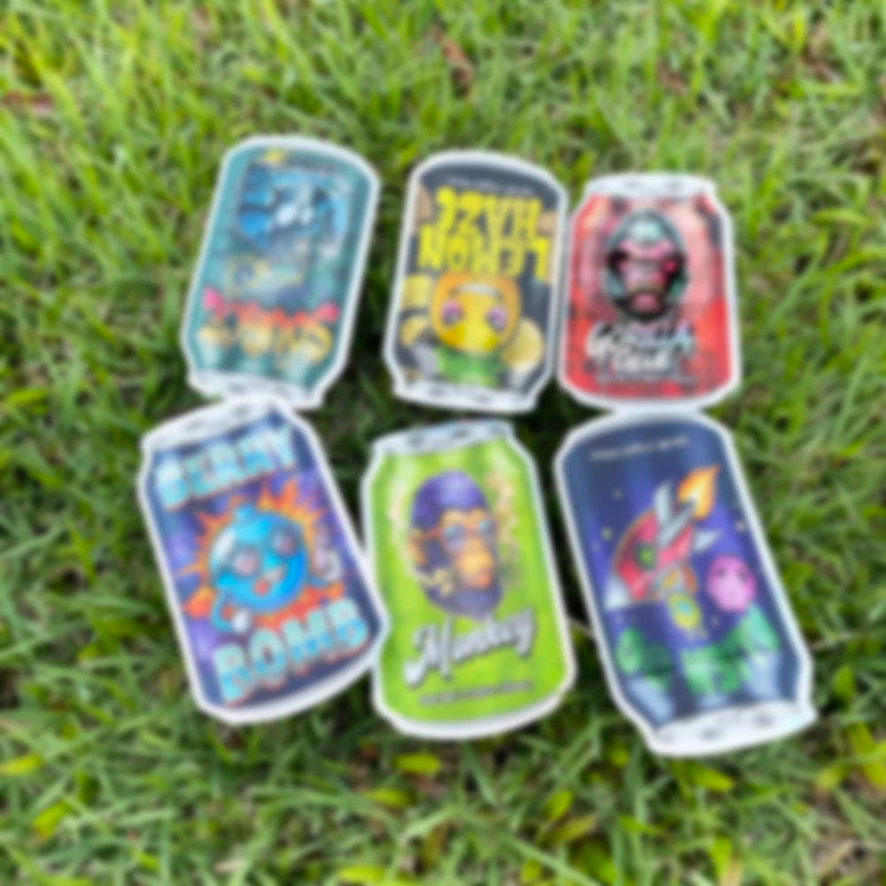20pcs Holographic Flat Mylar Bags – Smell-Proof Resealable Storage Pouches