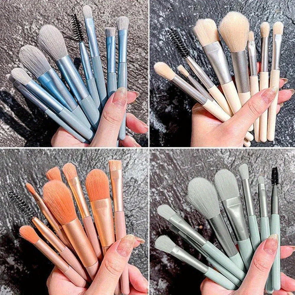 8-Piece Makeup Brush Set – Soft & Fluffy Blending Tools