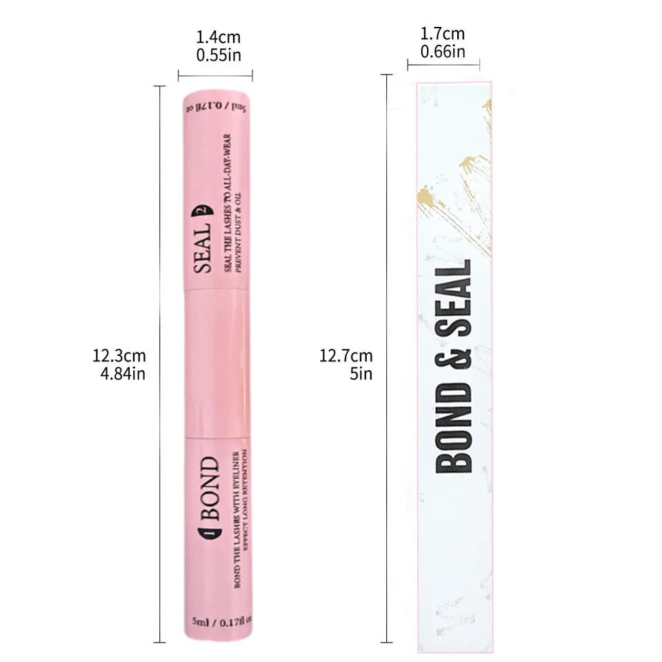 Lash Bond & Seal Kit – Strong Hold Glue, Sealant, Remover & Tweezers for Individual Lash Extensions (10ml + 5ml)