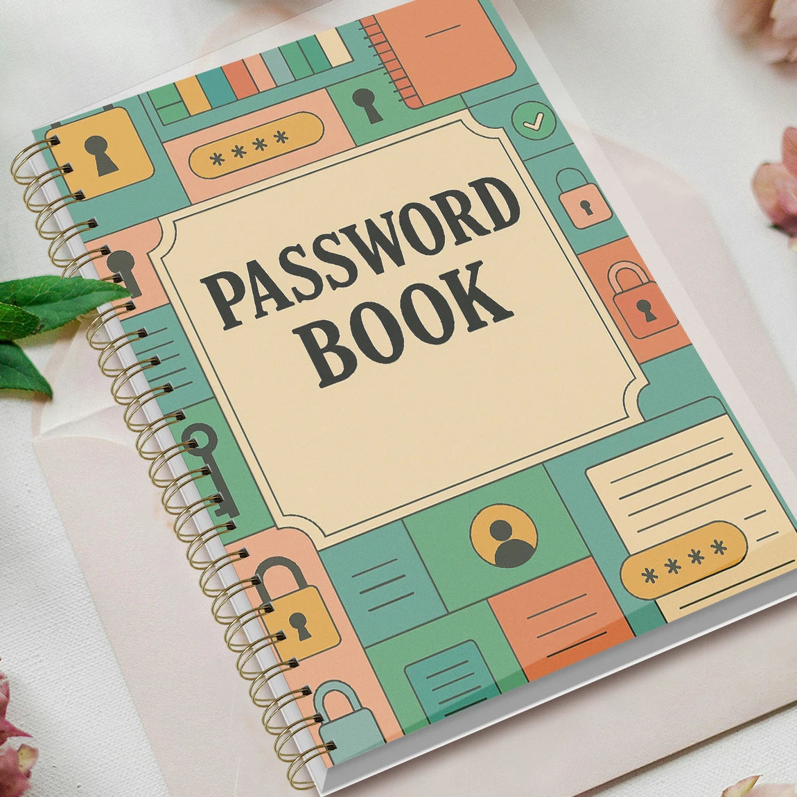 A5 Password Book – Internet Account & Login Organizer