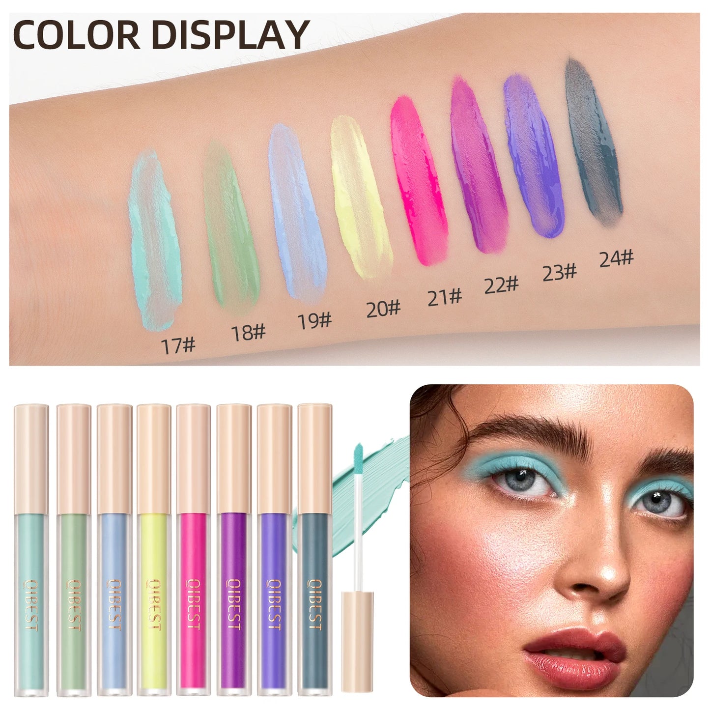 8pcs Liquid Eyeshadow Stick Set – Brown & Coffee Tones