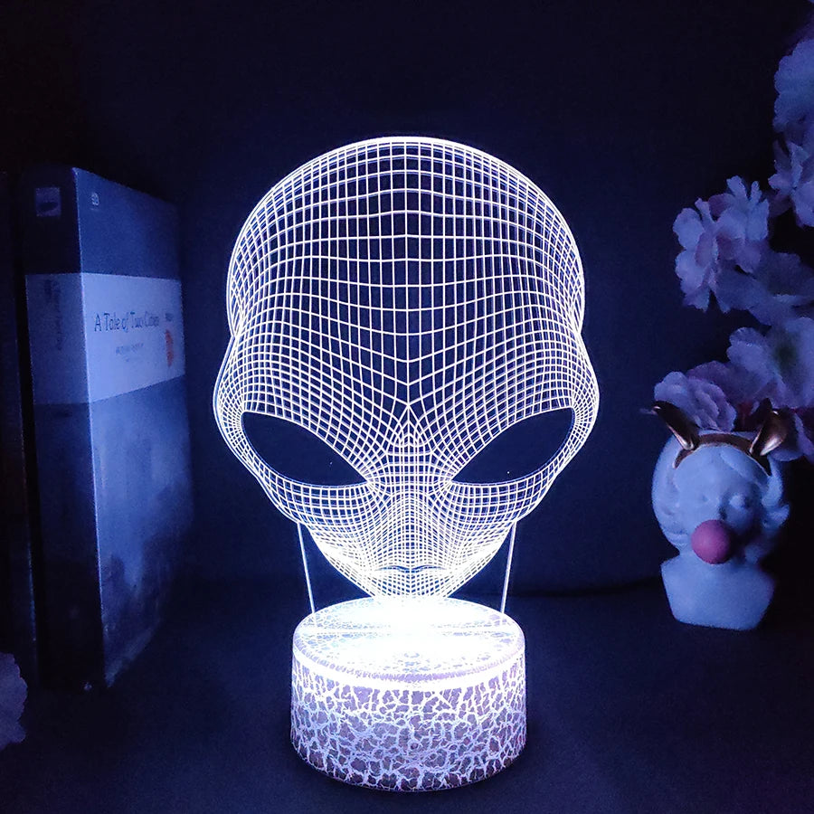 3D Illusion Alien Lamp – Color Changing Night Light