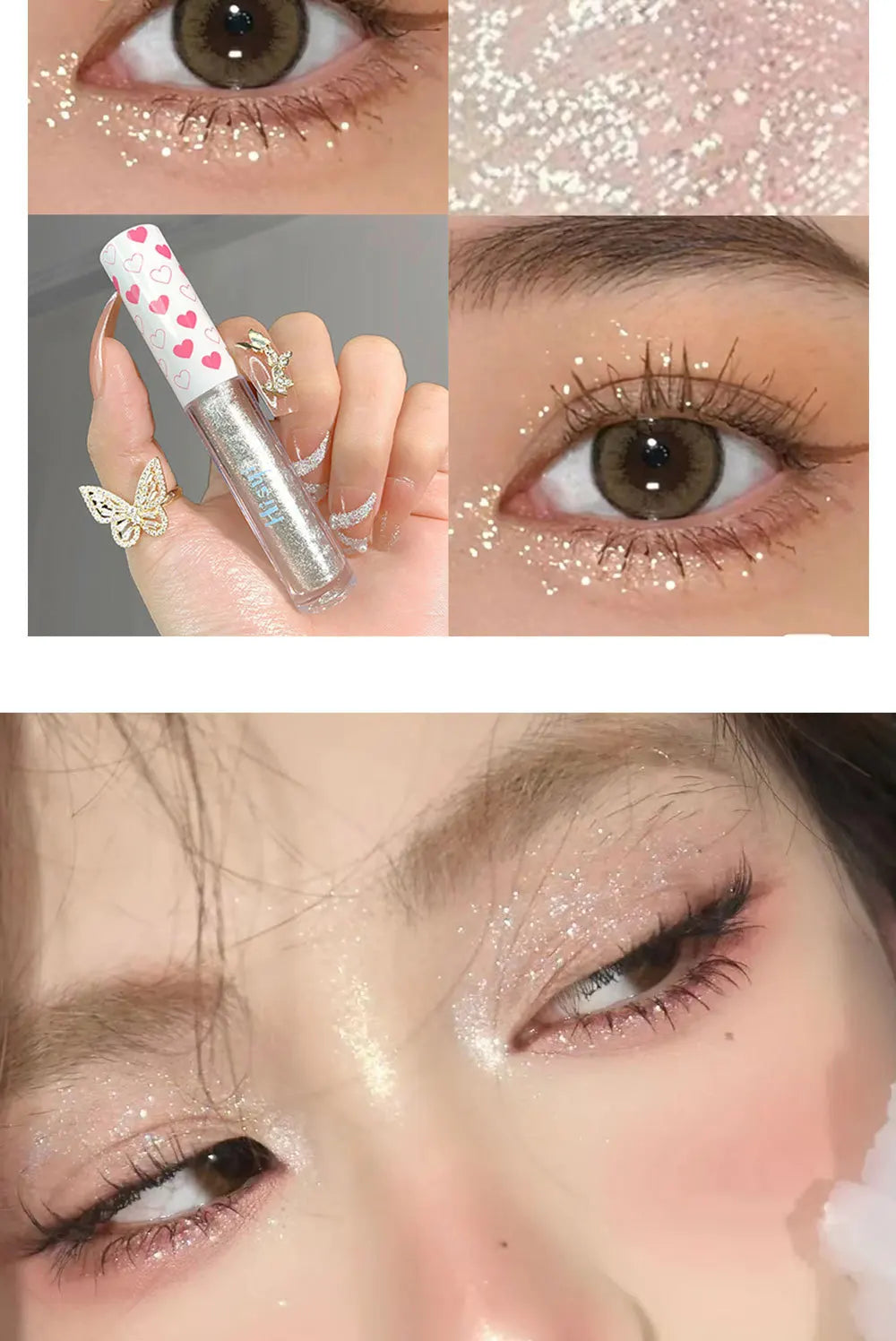 6 Colors Glitter Liquid Eyeshadow