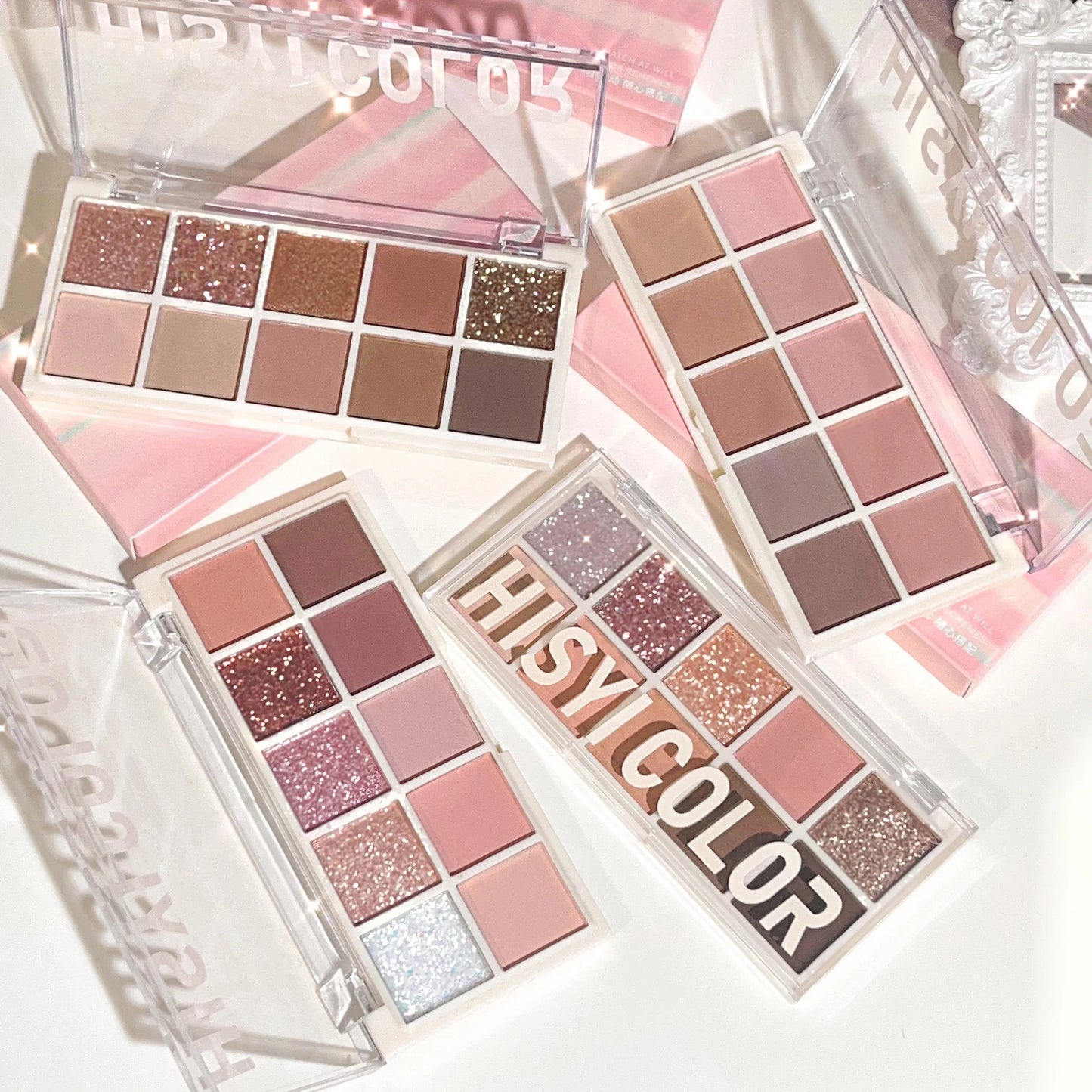 10-Color Matte & Glitter Eyeshadow Palette – Everyday Glam Meets All-Day Wear