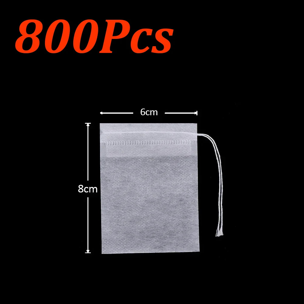 Disposable Tea Filter Bags – Empty Drawstring Paper Pouches for Loose Tea, Herbs & Coffee (100–1000PCS)