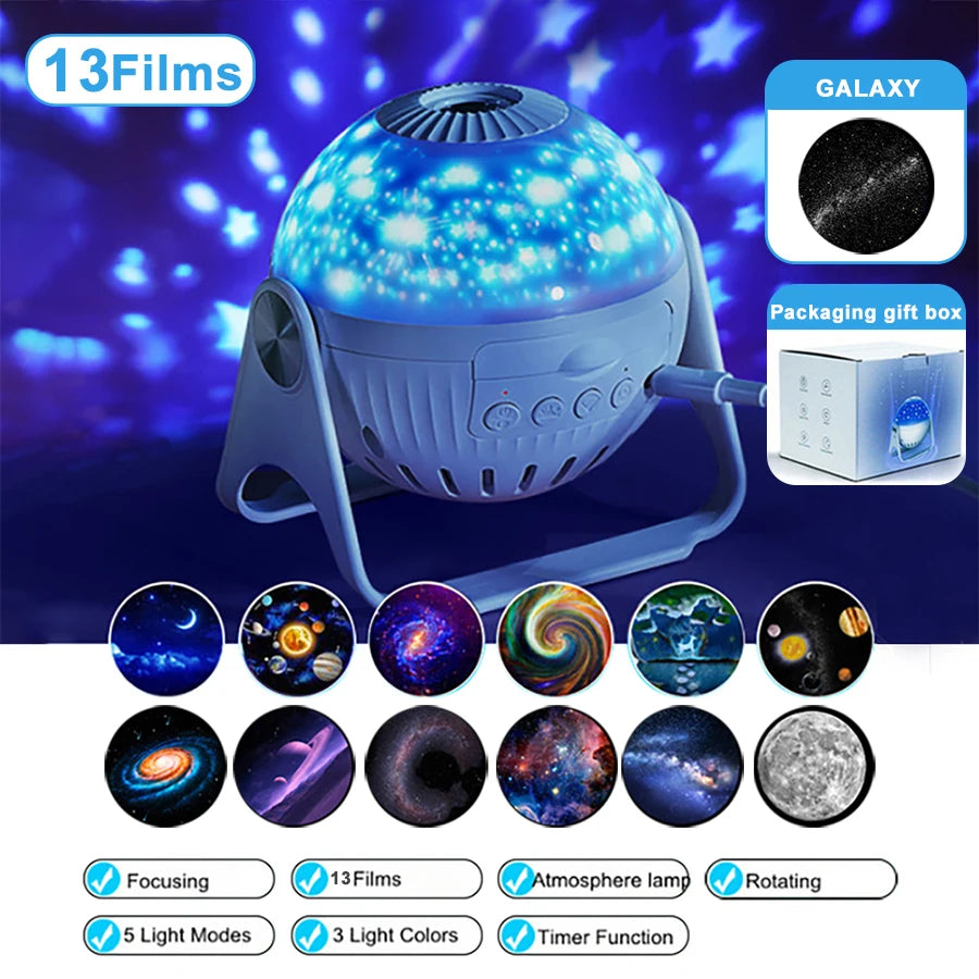 Galaxy Projector Night Light – Starry Planetarium Lamp for Home & Gifts