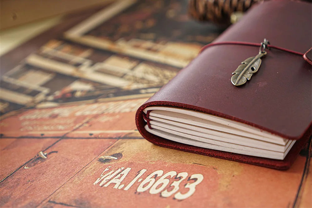 Genuine Leather Refillable Travel Journal – Handmade Retro Diary & Sketchbook