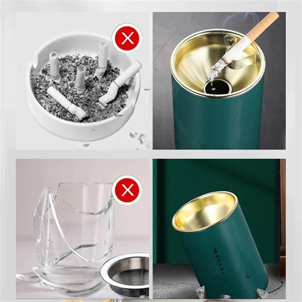 Stainless Steel Ashtray with Lid