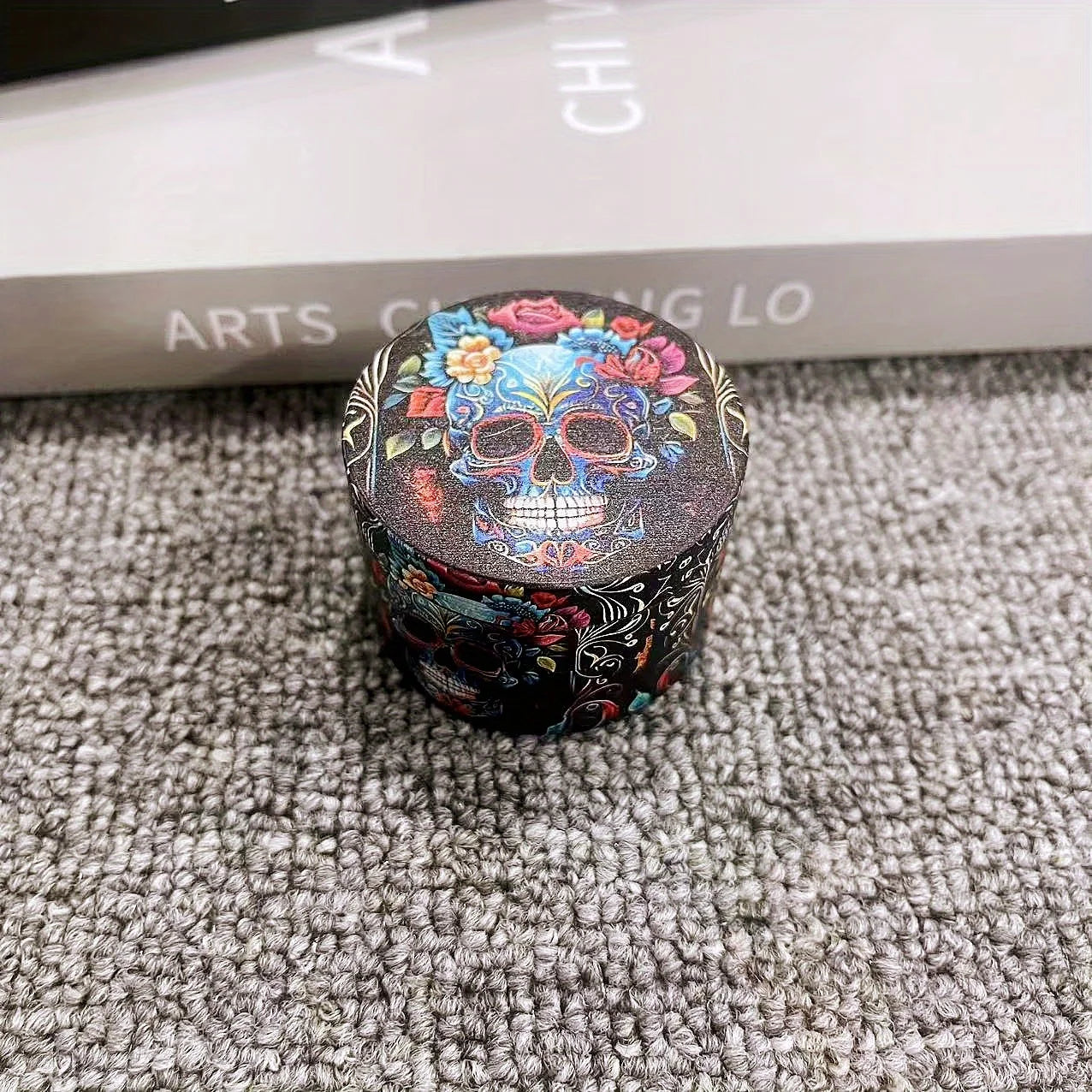 2-Inch Skull Design Metal Grinder – 4-Layer Manual Spice & Herb Mill Crusher