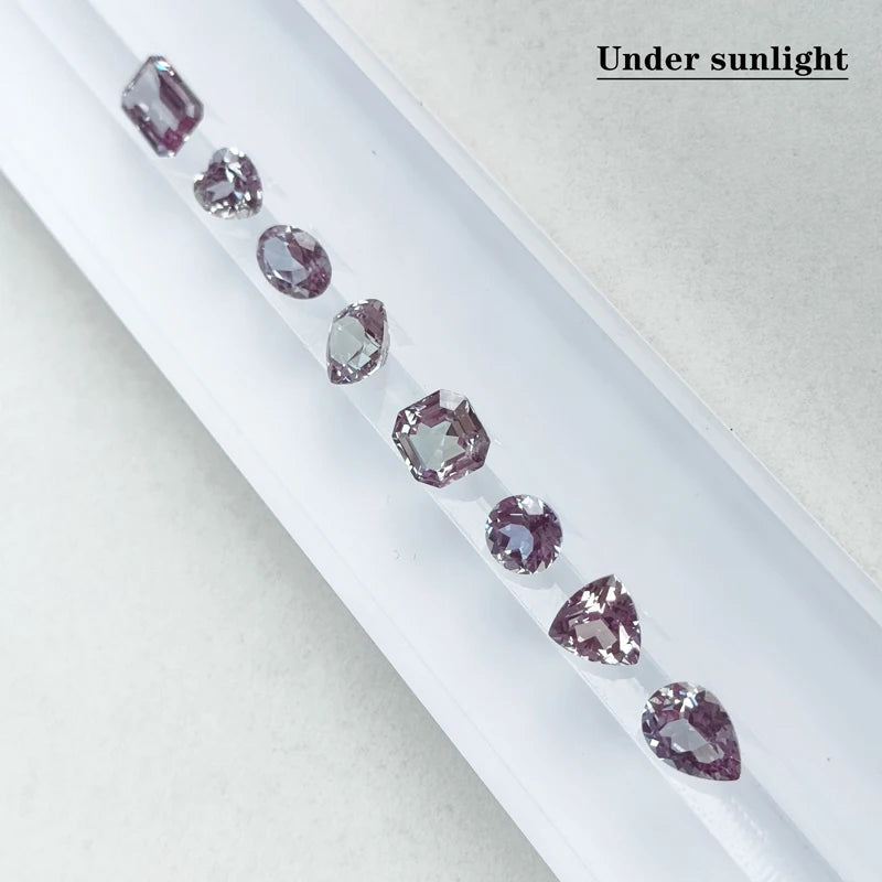 Lab-Grown Color Change Alexandrite Gemstone Beads – Certified Oval or Cushion Cut