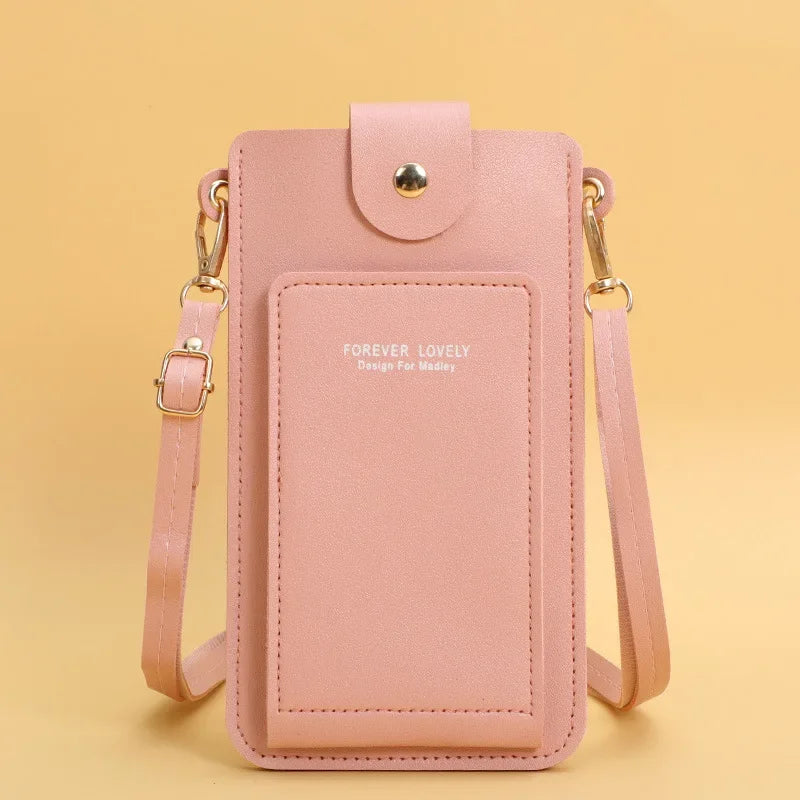 Women’s Touch Screen Crossbody Purse – Soft PU Leather Shoulder Bag with Wallet Function