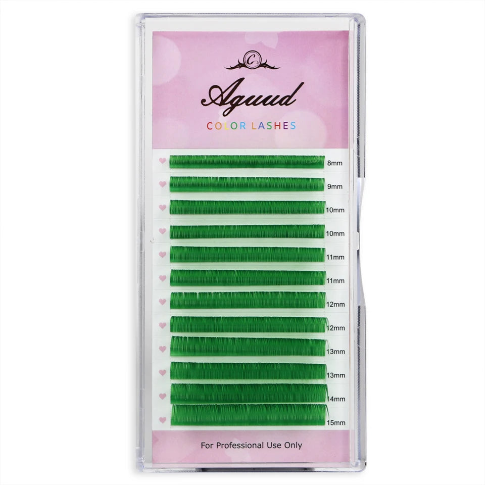 Glow-in-the-Dark Neon UV Lash Extensions – Fluorescent Color Faux Mink CC Curl