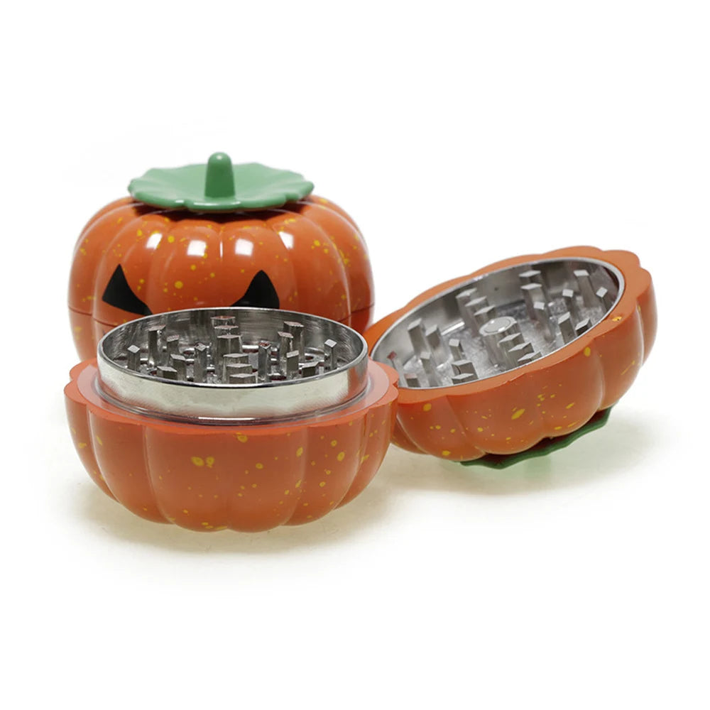 Pumpkin Spice Grinder – 3-Layer Metal Herb Grinder for Kitchen & Holiday Use
