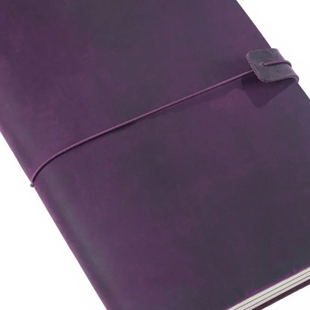 Handmade Genuine Leather Notebook – Vintage Cowhide Diary, Journal & Travel Planner Cover