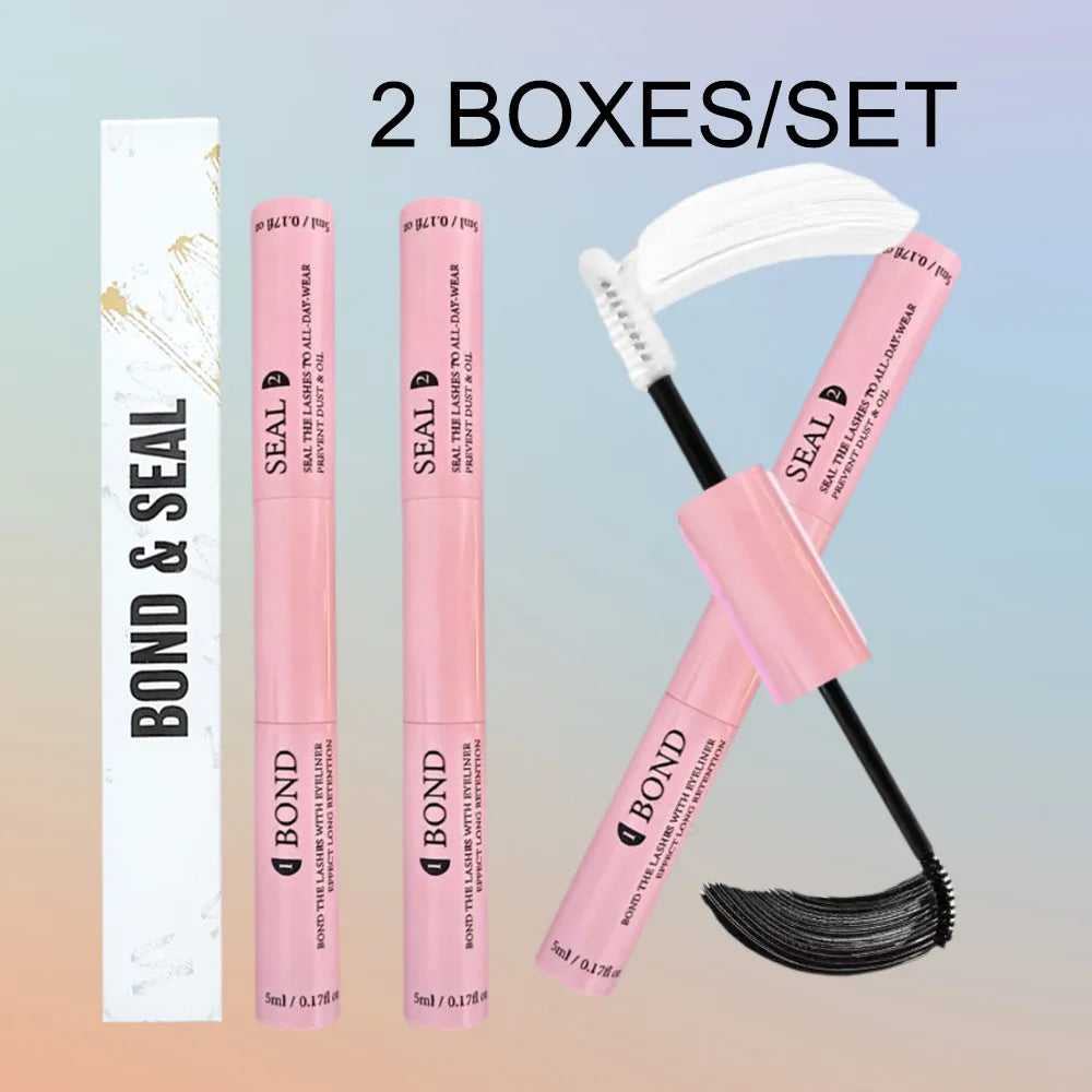 Lash Bond & Seal Kit – Strong Hold Glue, Sealant, Remover & Tweezers for Individual Lash Extensions (10ml + 5ml)