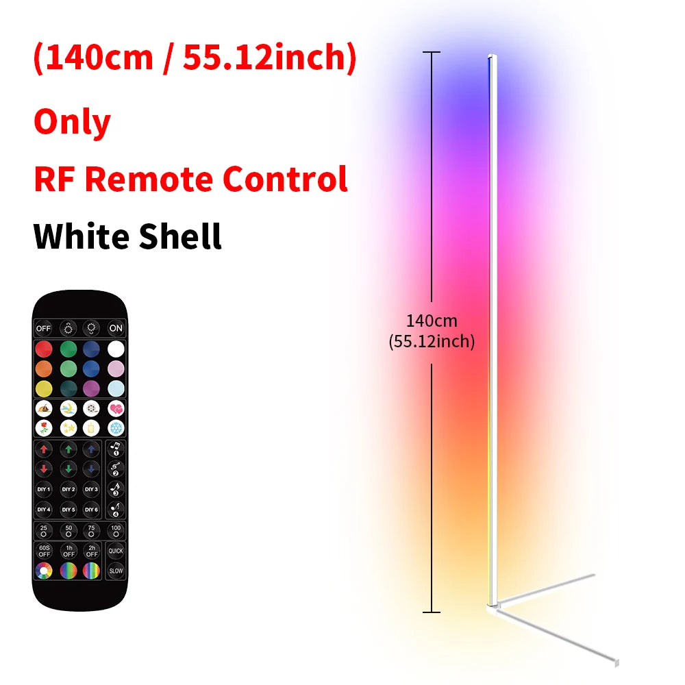 Dimmable RGB Corner Floor Lamp – Smart LED Mood Light (140cm)