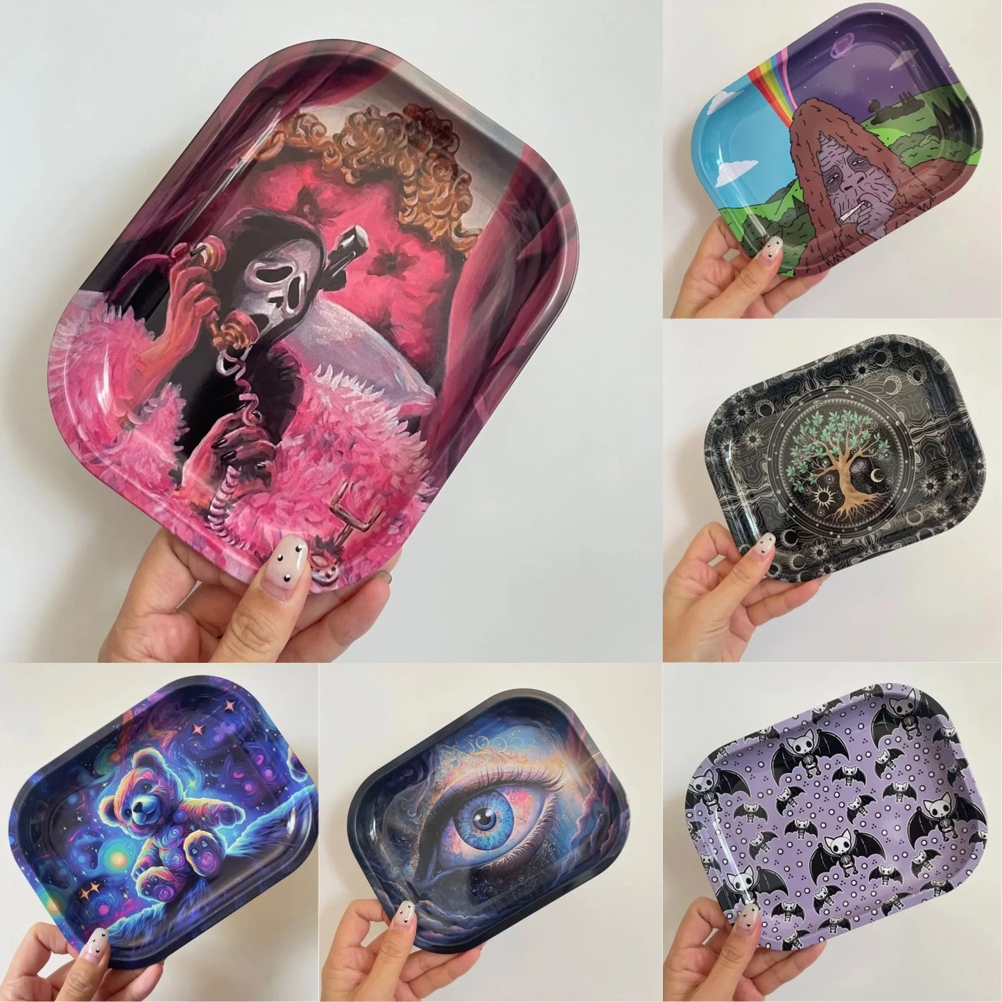 7×5.5 Inch Portable Rolling Tray