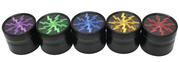 63mm Aluminum Alloy Grinder – 4-Layer Metal Herb & Spice Crusher with LED Lighting (5 Colors)